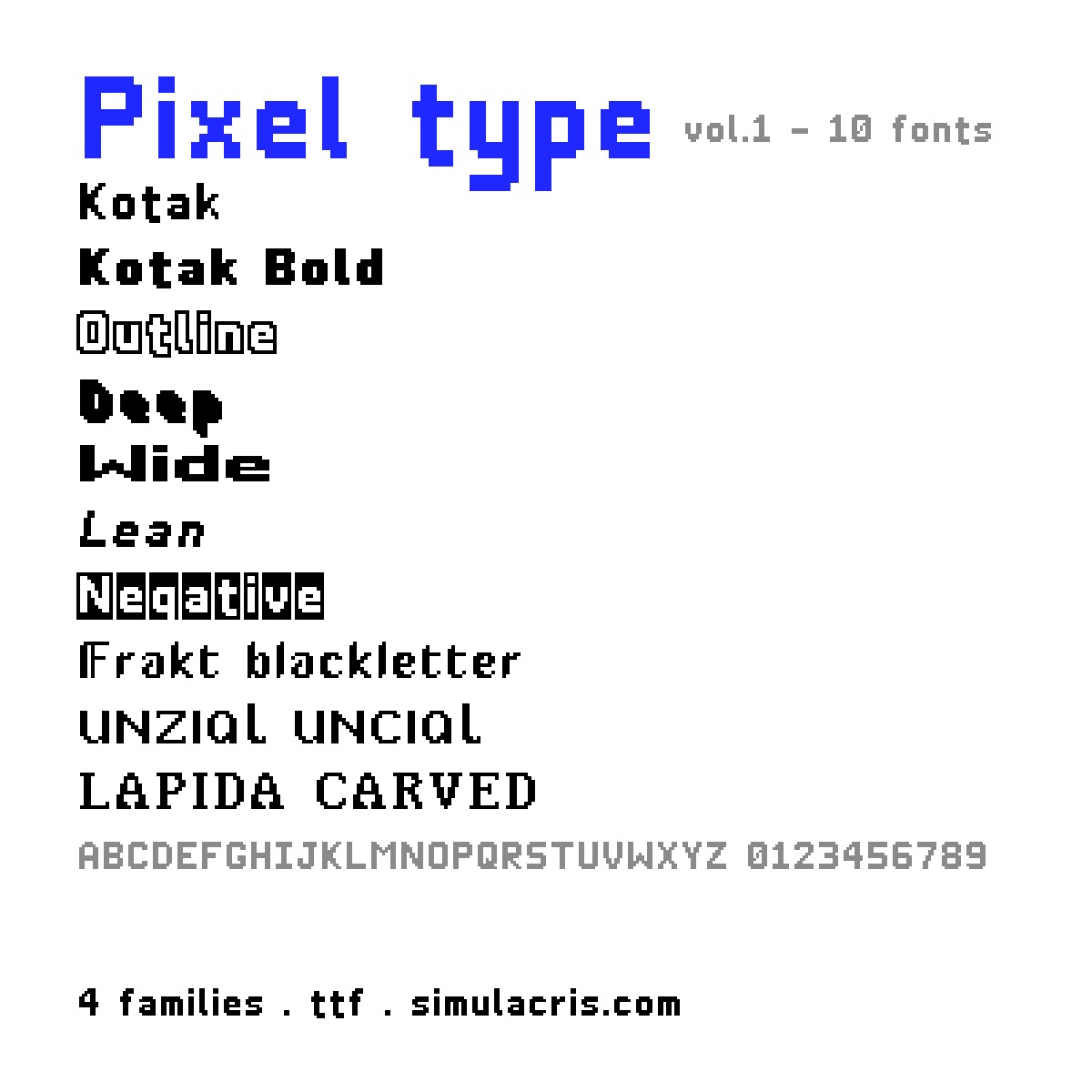 Pixel type, vol. 1